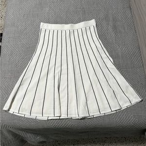 NEW Calvin Klein White and Black Striped Long Skirt